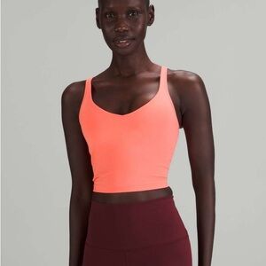 Lululemon Raspberry Cream Coral Tank Top size 6 original straps